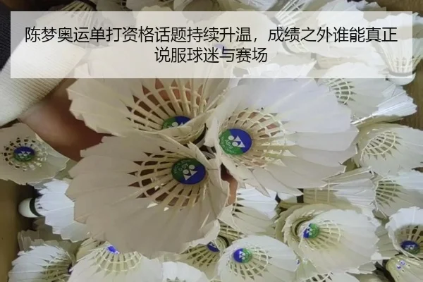 陈梦奥运单打资格话题持续升温，成绩之外谁能真正说服球迷与赛场